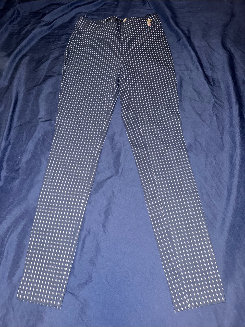 Tommy Hilfiger Navy and White Polka Dot Leggings